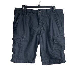 Armadillo Mens Sz 40 Black Cargo Shorts 100% Cotton Outdoors Adjustable